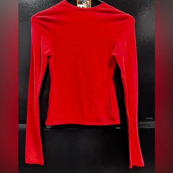 Skims Red Women’s Long Sleeve Shirt Size Small - Picture 2 of 4